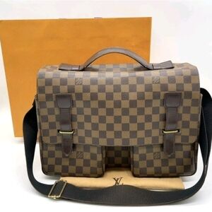 Louis Vuitton - Auth Louis Vuitton Damier Ebene Broadway 2waybag W/Bag UNISEX